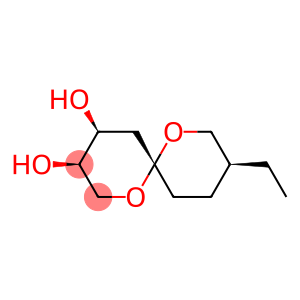1,7-Dioxaspiro[5.5]undecane-3,4-diol, 9-ethyl-, (3R,4S,6R,9S)- (9CI)