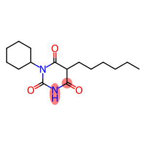 2,4,6(1H,3H,5H)-Pyrimidinetrione, 1-cyclohexyl-5-hexyl-