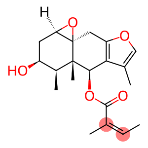 (Z)-2-Methyl-2-butenoic acid [(1aR,9aS)-1a,2,4,4a,5,9-hexahydro-3α-hydroxy-4α,4aα,6-trimethyl-3H-oxireno[8,8a]naphtho[2,3-b]furan-5α-yl] ester