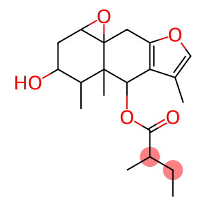 2-Methylbutyric acid [1a,2,4,4a,5,9-hexahydro-3-hydroxy-4,4a,6-trimethyl-3H-oxireno[8,8a]naphtho[2,3-b]furan-5-yl] ester