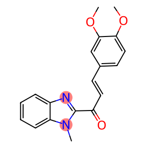 3-(3,4-dimethoxyphenyl)-1-(1-methyl-1H-benzimidazol-2-yl)-2-propen-1-one