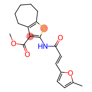 methyl 2-{[3-(5-methyl-2-furyl)acryloyl]amino}-5,6,7,8-tetrahydro-4H-cyclohepta[b]thiophene-3-carboxylate
