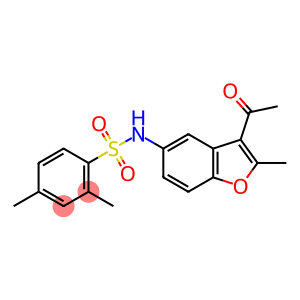 N-(3-acetyl-2-methylbenzofuran-5-yl)-2,4-dimethylbenzenesulfonamide
