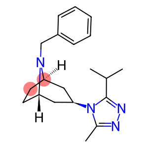 8-Azabicyclo[3,2,1]octane3-[3-methyl-5-(1-methlethyl)-4H-1,2,4-triazol-4-yl]-8-(phenylmethyl)
