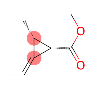 Cyclopropanecarboxylic acid, 2-ethylidene-3-methyl-, methyl ester, (1alpha,2E,3alpha)-