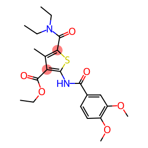 ethyl 5-[(diethylamino)carbonyl]-2-[(3,4-dimethoxybenzoyl)amino]-4-methyl-3-thiophenecarboxylate