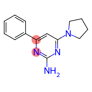 2-Pyrimidinamine, 4-phenyl-6-(1-pyrrolidinyl)-
