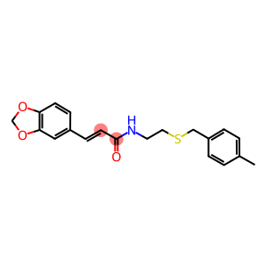3-(1,3-benzodioxol-5-yl)-N-{2-[(4-methylbenzyl)sulfanyl]ethyl}acrylamide