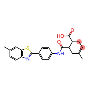 4-methyl-6-{[4-(6-methyl-1,3-benzothiazol-2-yl)anilino]carbonyl}-3-cyclohexene-1-carboxylic acid