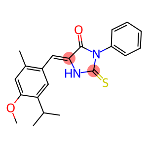 5-(5-isopropyl-4-methoxy-2-methylbenzylidene)-3-phenyl-2-thioxo-4-imidazolidinone