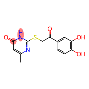 4(3H)-Pyrimidinone, 2-[[2-(3,4-dihydroxyphenyl)-2-oxoethyl]thio]-6-methyl-