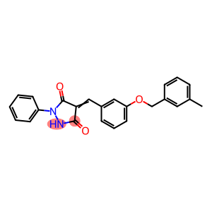 3,5-Pyrazolidinedione, 4-[[3-[(3-methylphenyl)methoxy]phenyl]methylene]-1-phenyl-