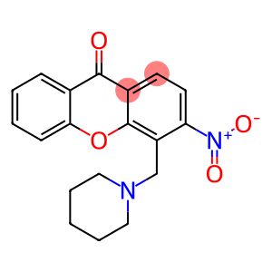 9H-Xanthen-9-one, 3-nitro-4-(1-piperidinylmethyl)-