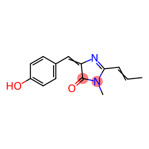 4H-Imidazol-4-one,  3,5-dihydro-5-[(4-hydroxyphenyl)methylene]-3-methyl-2-(1-propen-1-yl)-