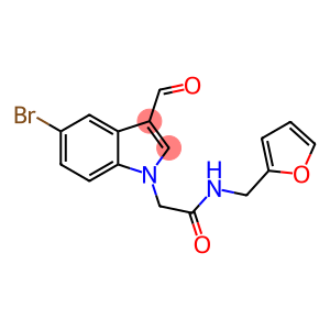 2-(5-bromo-3-formyl-1H-indol-1-yl)-N-(2-furylmethyl)acetamide