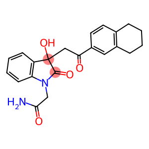 2-{3-hydroxy-2-oxo-3-[2-oxo-2-(5,6,7,8-tetrahydro-2-naphthalenyl)ethyl]-2,3-dihydro-1H-indol-1-yl}acetamide