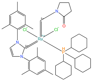 Ruthenium, dichloro[1,3-dihydro-1,3-bis(2,4,6-triMethylphenyl)-2H-iMidazol-2-ylidene][(2-oxo-1-pyrrolidinyl)Methylene](tricyclohexylphosphine)-, (SP-5-41)-