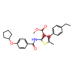 methyl 2-{[4-(cyclopentyloxy)benzoyl]amino}-4-(4-ethylphenyl)-5-methyl-3-thiophenecarboxylate