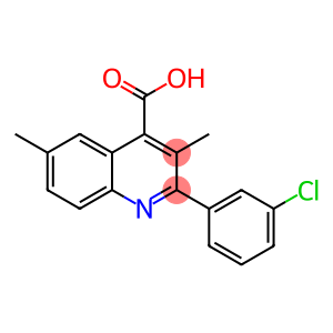 2-(3-氯苯基)-3,6-二甲基-喹啉-4-羧酸