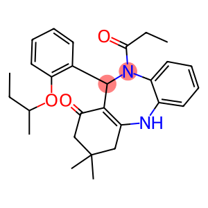 11-(2-sec-butoxyphenyl)-3,3-dimethyl-10-propionyl-2,3,4,5,10,11-hexahydro-1H-dibenzo[b,e][1,4]diazepin-1-one
