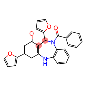 10-benzoyl-3,11-di(2-furyl)-2,3,4,5,10,11-hexahydro-1H-dibenzo[b,e][1,4]diazepin-1-one