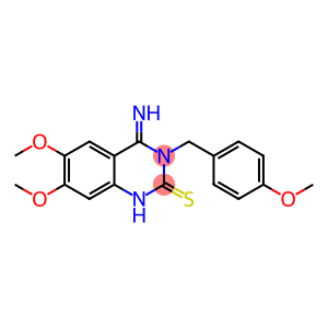 4-IMINO-6,7-DIMETHOXY-3-(4-METHOXYBENZYL)-3,4-DIHYDRO-2(1H)-QUINAZOLINETHIONE