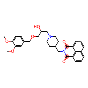 2-[(1-{3-[(3,4-dimethoxybenzyl)oxy]-2-hydroxypropyl}-4-piperidinyl)methyl]-1H-benzo[de]isoquinoline-1,3(2H)-dione