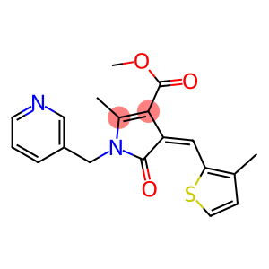 methyl 2-methyl-4-[(3-methyl-2-thienyl)methylene]-5-oxo-1-(3-pyridinylmethyl)-4,5-dihydro-1H-pyrrole-3-carboxylate