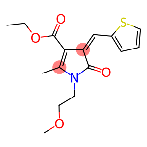 ethyl 1-(2-methoxyethyl)-2-methyl-5-oxo-4-(2-thienylmethylene)-4,5-dihydro-1H-pyrrole-3-carboxylate