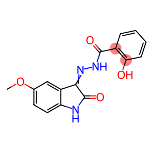 2-hydroxy-N'-(5-methoxy-2-oxo-1,2-dihydro-3H-indol-3-ylidene)benzohydrazide