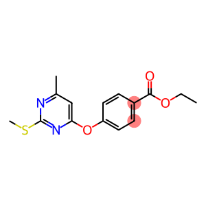 ethyl 4-{[6-methyl-2-(methylsulfanyl)-4-pyrimidinyl]oxy}benzoate
