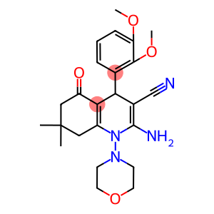 2-amino-4-(2,3-dimethoxyphenyl)-7,7-dimethyl-1-(4-morpholinyl)-5-oxo-1,4,5,6,7,8-hexahydro-3-quinolinecarbonitrile