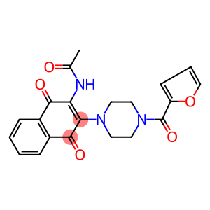 N-{3-[4-(2-furoyl)-1-piperazinyl]-1,4-dioxo-1,4-dihydro-2-naphthalenyl}acetamide