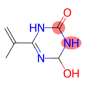 1,3,5-Triazin-2(1H)-one, 3,4-dihydro-4-hydroxy-6-(1-methylethenyl)- (9CI)