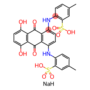 disodium 2,2-(5,8-dihydroxy-9,10-dioxoanthracene-1,4-diyldiimino)bis(5-methylbenzenesulphonate)