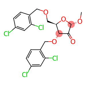 3,5-bis-O-(2,4-dichlorophenylmethyl)-1-O-methyl-alpha-D-erythro-pentafuranos-2-ulose