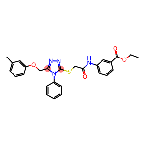 ethyl 3-{[({5-[(3-methylphenoxy)methyl]-4-phenyl-4H-1,2,4-triazol-3-yl}sulfanyl)acetyl]amino}benzoate