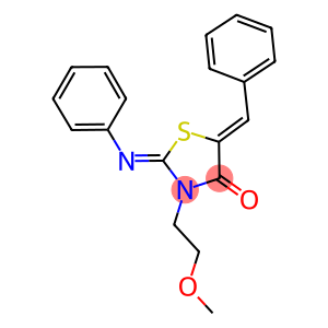 5-benzylidene-3-(2-methoxyethyl)-2-(phenylimino)-1,3-thiazolidin-4-one