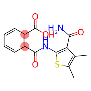 2-({[3-(aminocarbonyl)-4,5-dimethyl-2-thienyl]amino}carbonyl)benzoic acid