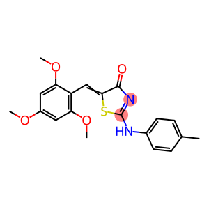 2-[(4-methylphenyl)imino]-5-(2,4,6-trimethoxybenzylidene)-1,3-thiazolidin-4-one