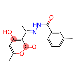 N'-[1-(4-hydroxy-6-methyl-2-oxo-2H-pyran-3-yl)ethylidene]-3-methylbenzohydrazide