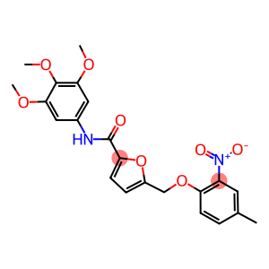 5-({2-nitro-4-methylphenoxy}methyl)-N-(3,4,5-trimethoxyphenyl)-2-furamide