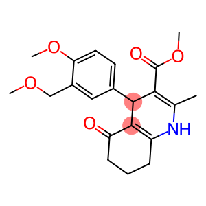 methyl 4-[4-methoxy-3-(methoxymethyl)phenyl]-2-methyl-5-oxo-1,4,5,6,7,8-hexahydro-3-quinolinecarboxylate