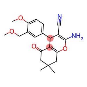 2-amino-4-[4-methoxy-3-(methoxymethyl)phenyl]-7,7-dimethyl-5-oxo-5,6,7,8-tetrahydro-4H-chromene-3-carbonitrile