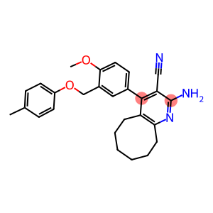 2-amino-4-{4-methoxy-3-[(4-methylphenoxy)methyl]phenyl}-5,6,7,8,9,10-hexahydrocycloocta[b]pyridine-3-carbonitrile