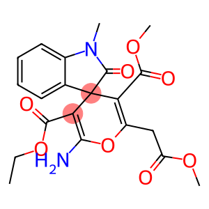 3-ethyl 5-methyl 2-amino-1',3'-dihydro-6-(2-methoxy-2-oxoethyl)-1'-methyl-2'-oxospiro[4H-pyran-4,3-(2'H)-indole]-3,5-dicarboxylate