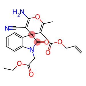 allyl 6-amino-5-cyano-1'-(2-ethoxy-2-oxoethyl)-2-methyl-2'-oxospiro[4H-pyran-4,3'-(2'H)-indole]-3-carboxylate