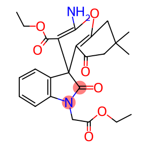 ethyl 2-amino-7,7-dimethyl-2',5-dioxo-1'-(2-ethoxy-2-oxoethyl)-5,6,7,8-tetrahydrospiro[4H-chromene-4,3'-(2'H)-indole]-3-carboxylate