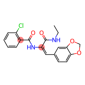 N-{2-(1,3-benzodioxol-5-yl)-1-[(ethylamino)carbonyl]vinyl}-2-chlorobenzamide