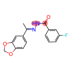 N'-[1-(1,3-benzodioxol-5-yl)ethylidene]-3-fluorobenzohydrazide
